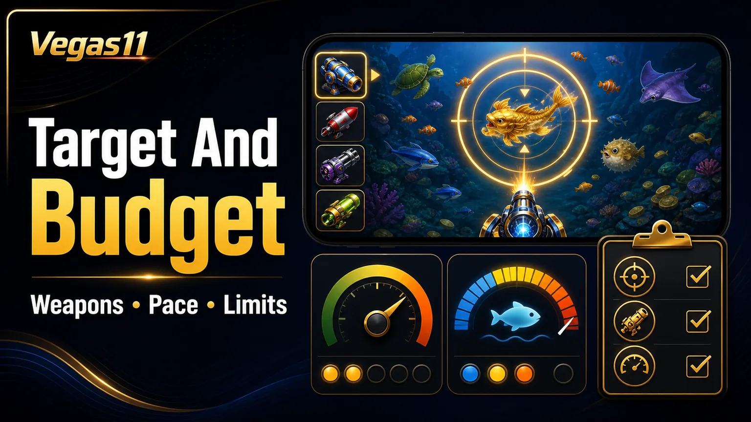 Target and budget checklist for JILI Bombing Fishing on Vegas11