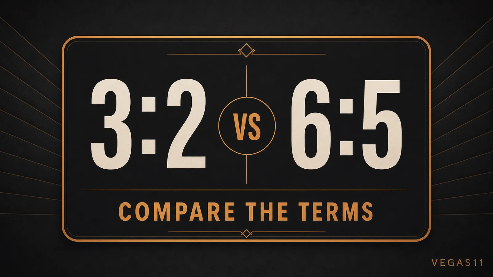 Blackjack payout comparison between 3 to 2 and 6 to 5