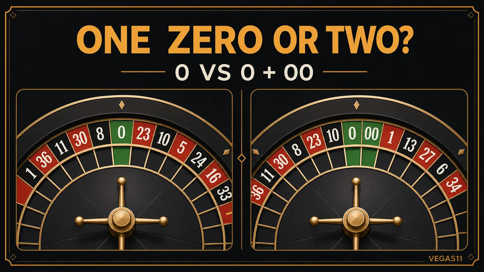 European and American roulette wheel zero comparison
