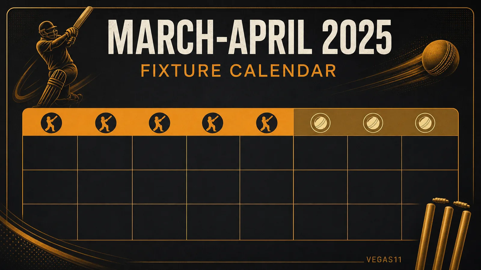 Fixture calendar graphic for New Zealand versus Pakistan in 2025