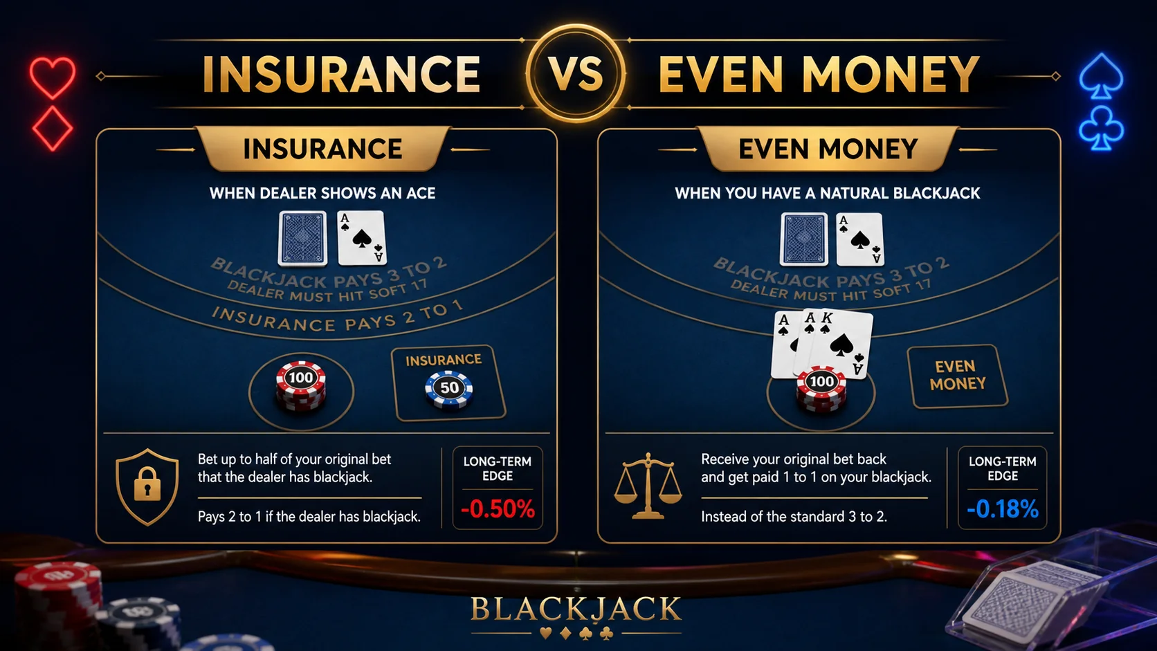 Blackjack Insurance: How the Side Bet Works checklist graphic