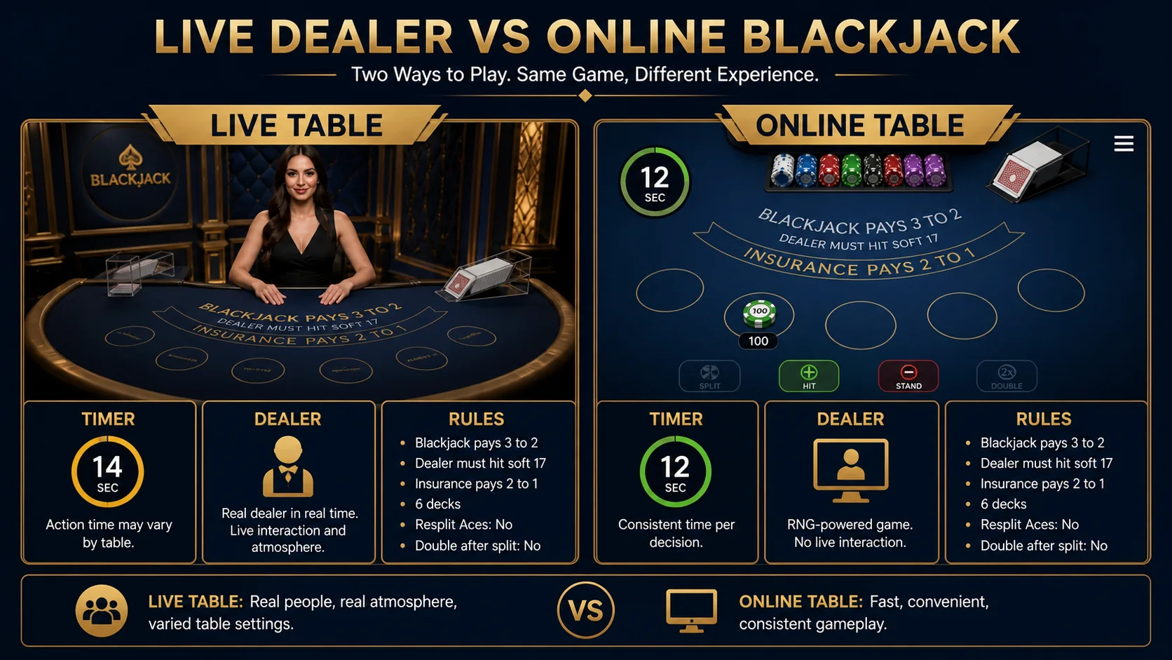 Live Dealer Blackjack: Betting Windows, Dealing and Settlement checklist graphic