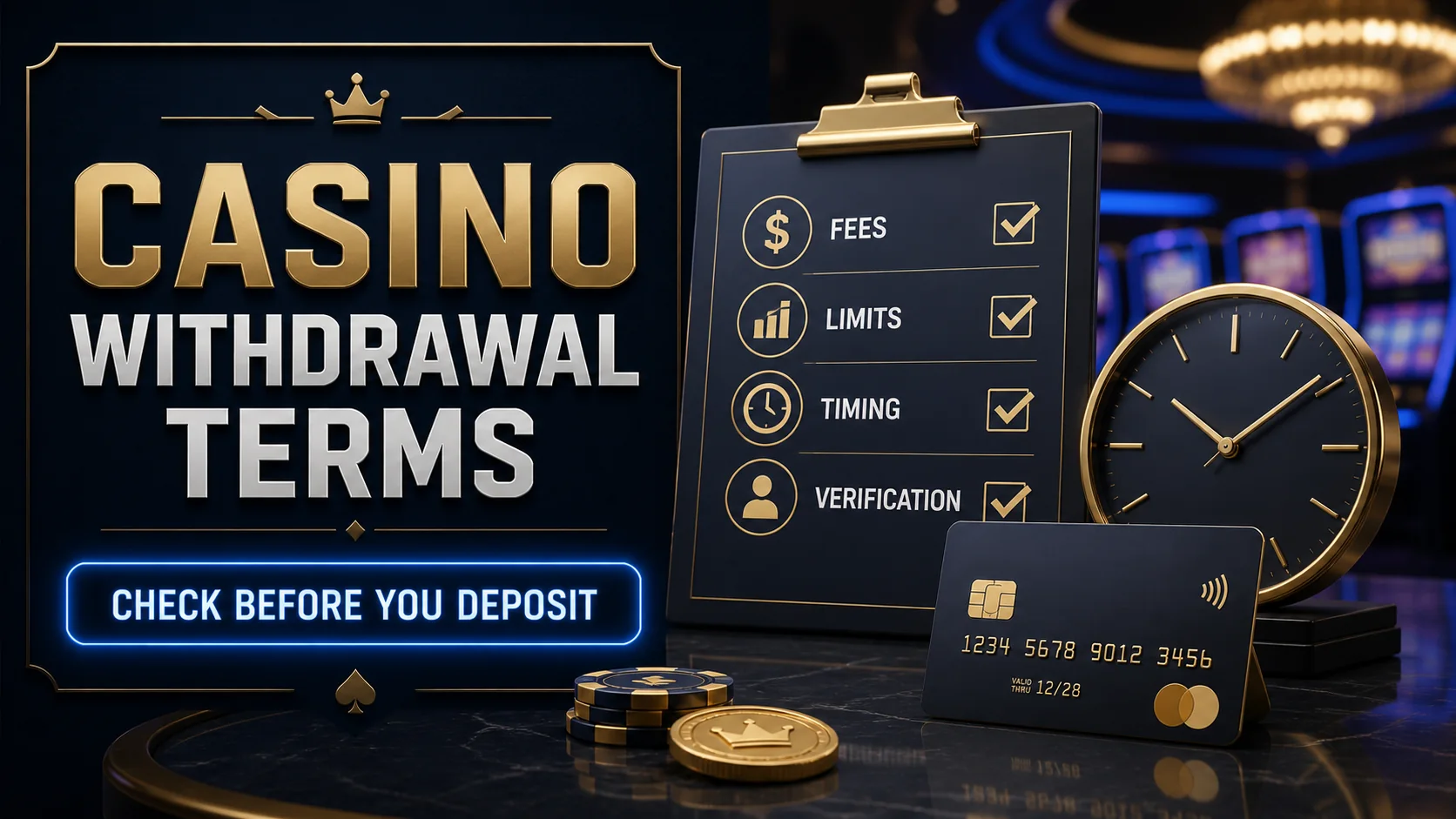 Casino Withdrawal Terms: Fees, Limits, Timing and Verification