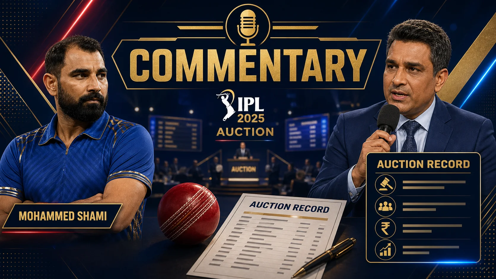Mohammed Shami's response to commentary about his IPL 2025 auction value educational diagram