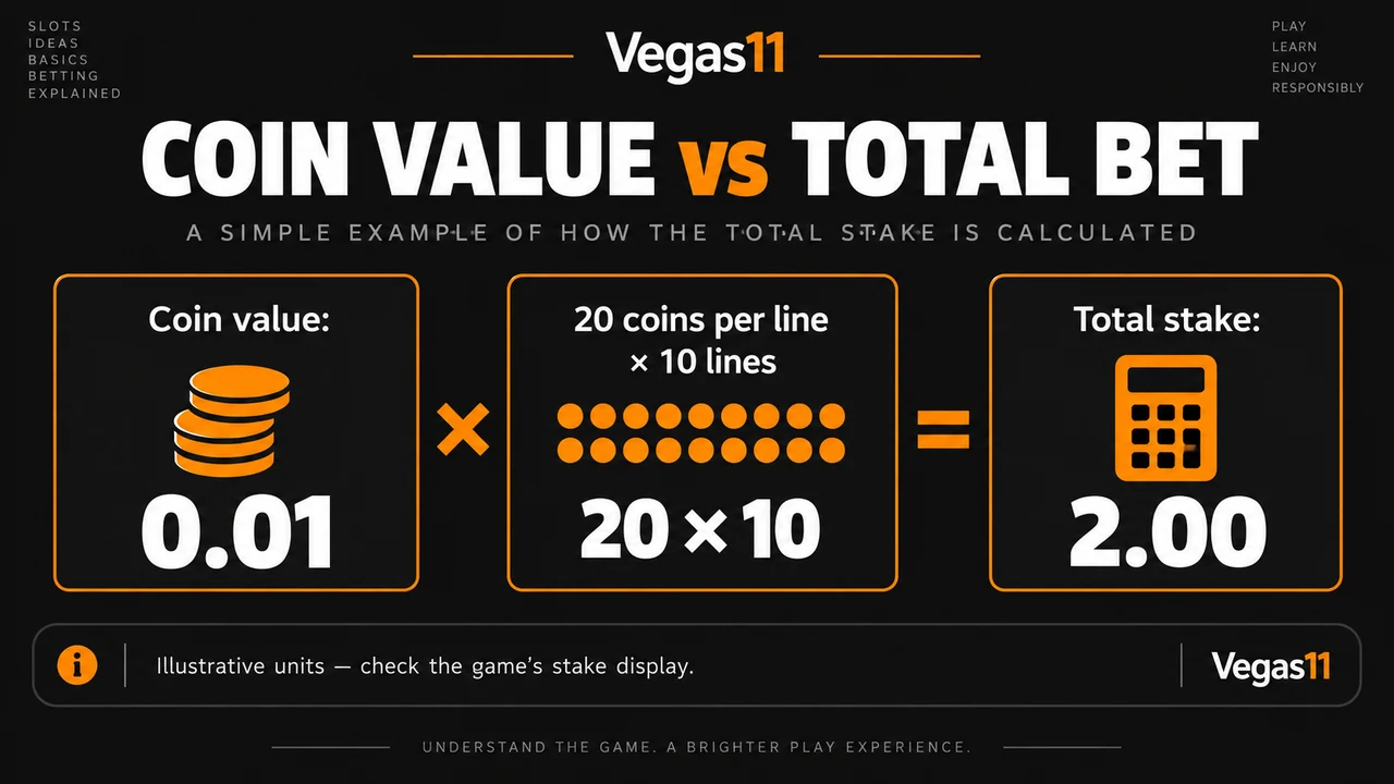 slot coin value total bet explained: rule and context infographic